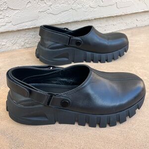 Zara x Vibram Black Slingback Clog Platform Slip On Shoes 42